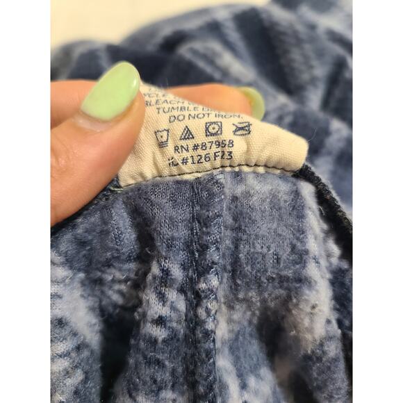 Lucky brand large men's blue plaid fleece pajama pants - Picture 6 of 9